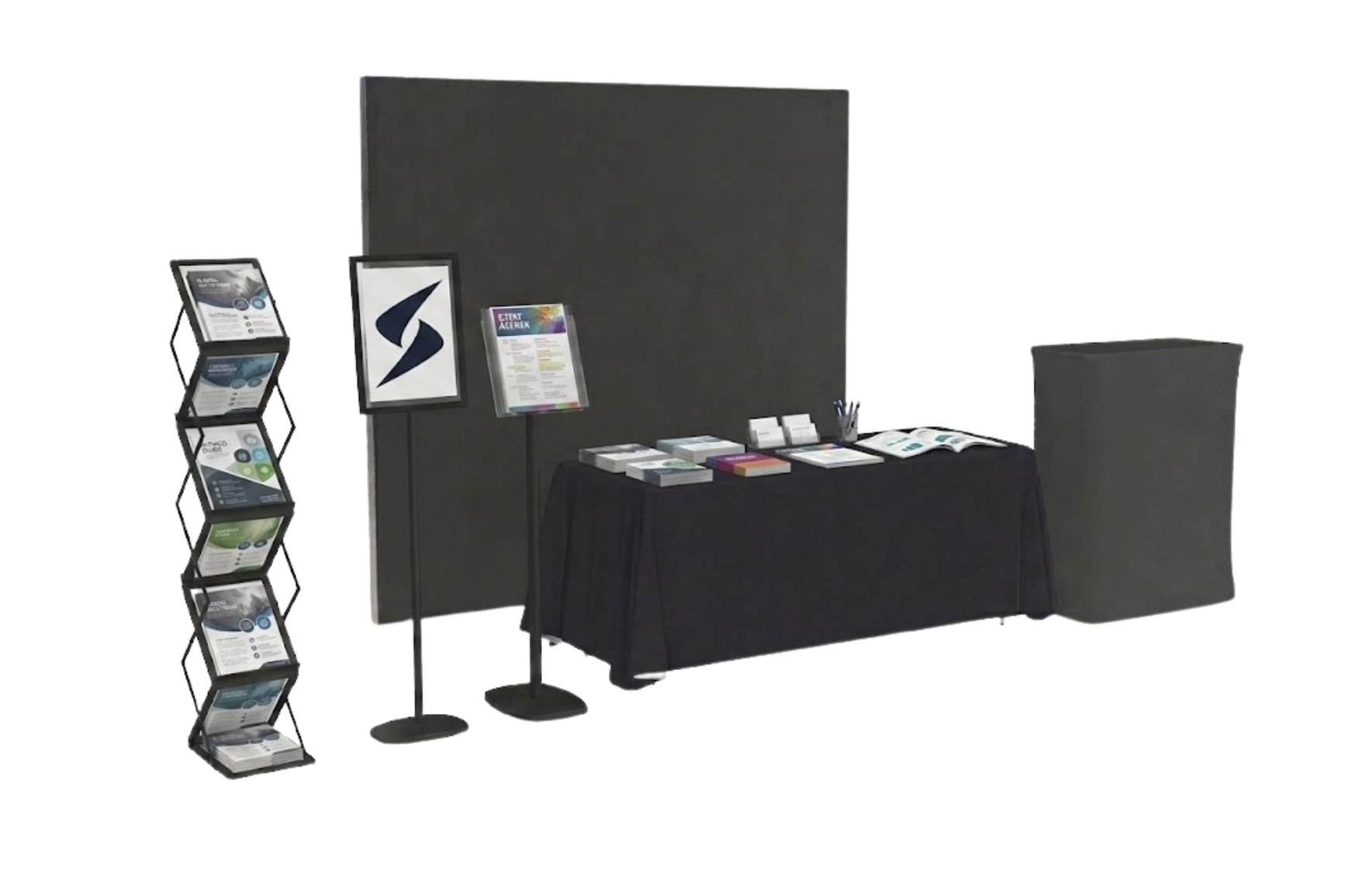 Branded print materials and event signage